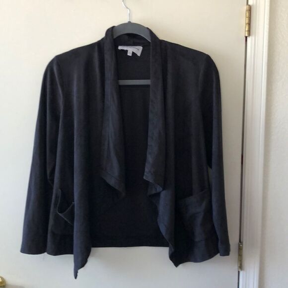 Cupcakes and Cashmere faux Suede Waterfall jacket - Picture 1 of 5